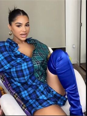 Zara Sapphire Blue Over-the-Knee Pointed-Toe Boots
